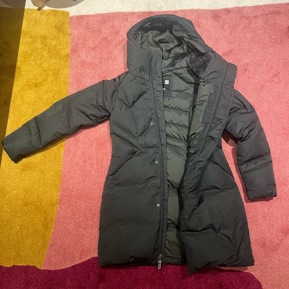 Under Armour Dark Green Hooded Puffer Coat